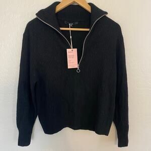Quince Womens Size Small Half Zip Pullover Sweater Merino Wool Baby Alpaca Blend